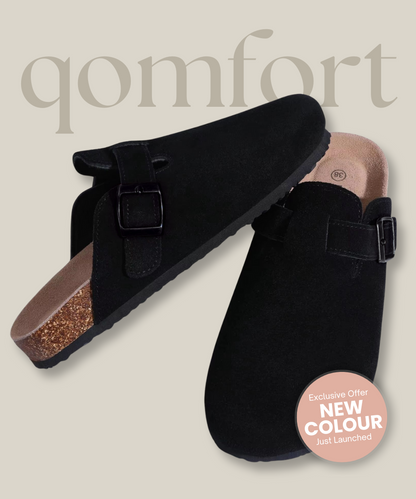 Genuine Suede Clogs by Qomfort