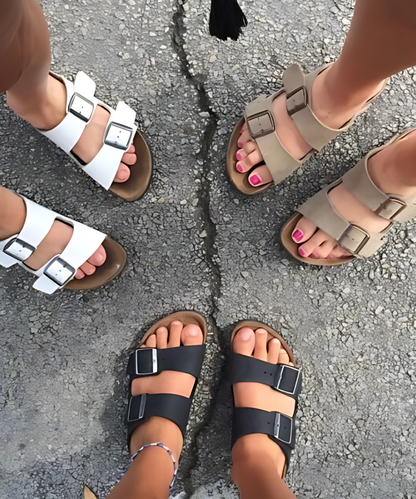 Premium Genuine Suede Sandals by Qomfort