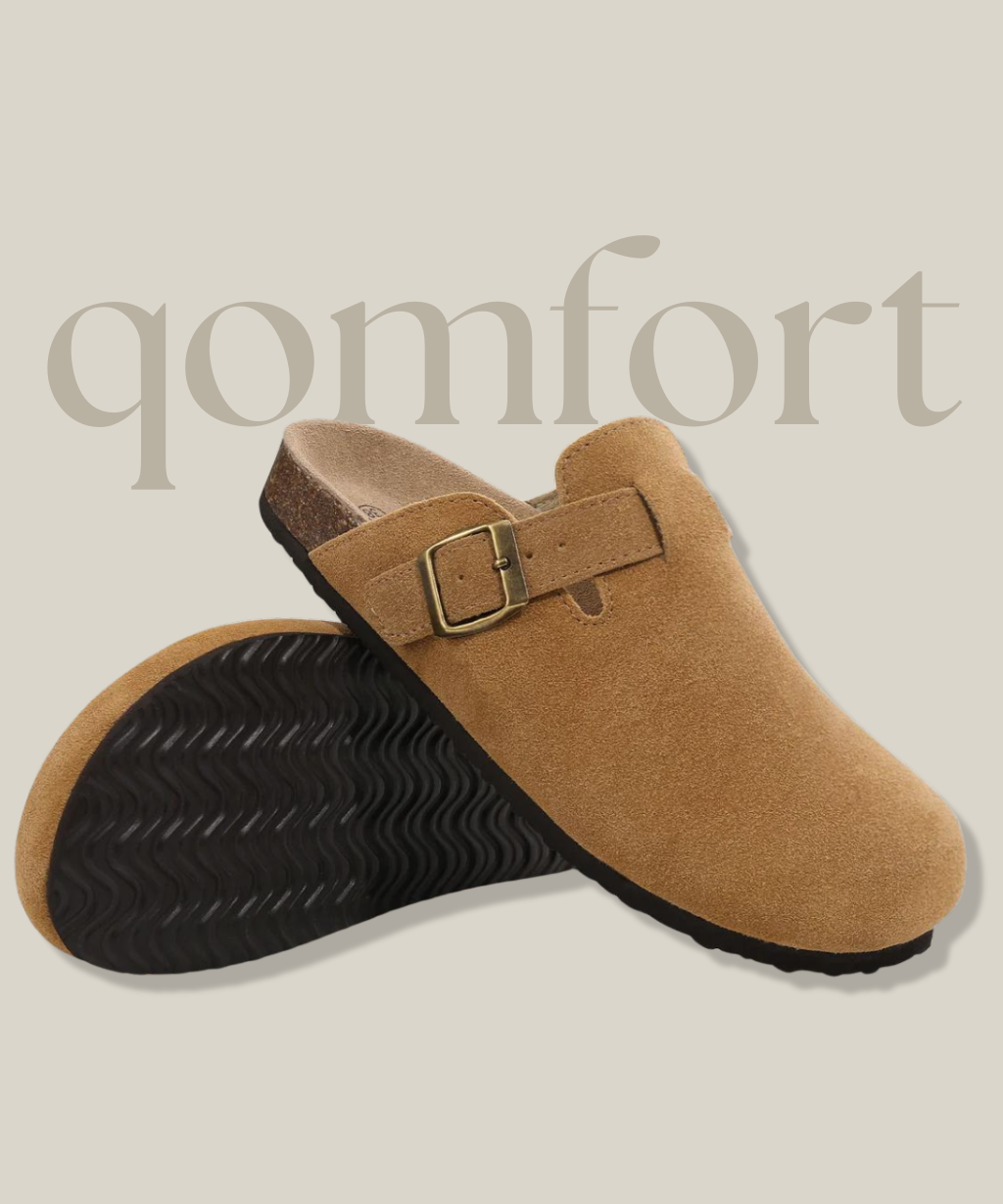 Genuine Suede Clogs by Qomfort